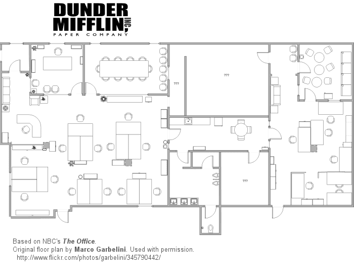 Dunder Mifflin Office Floor Plan Print