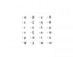 Greek Alphabet, small letters