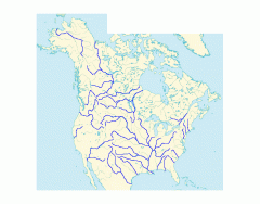 Major Rivers and Tributaries of North America