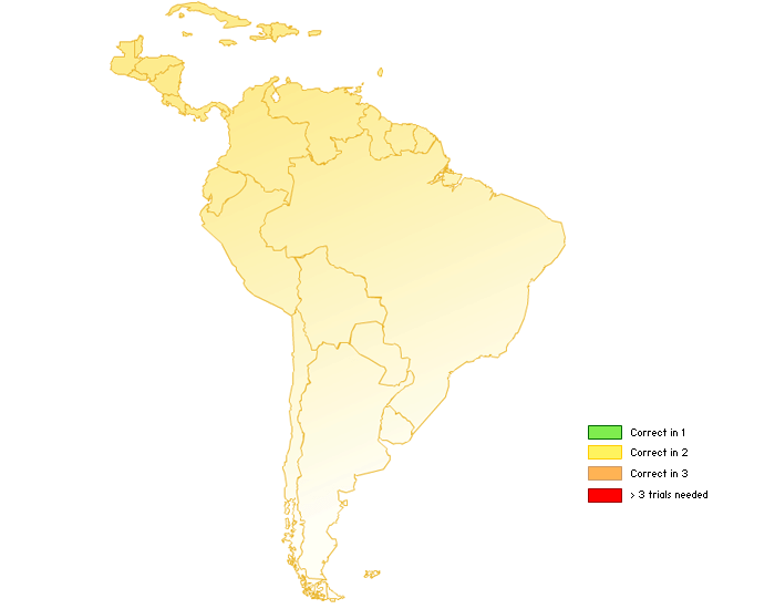 south american countries and capitals blank