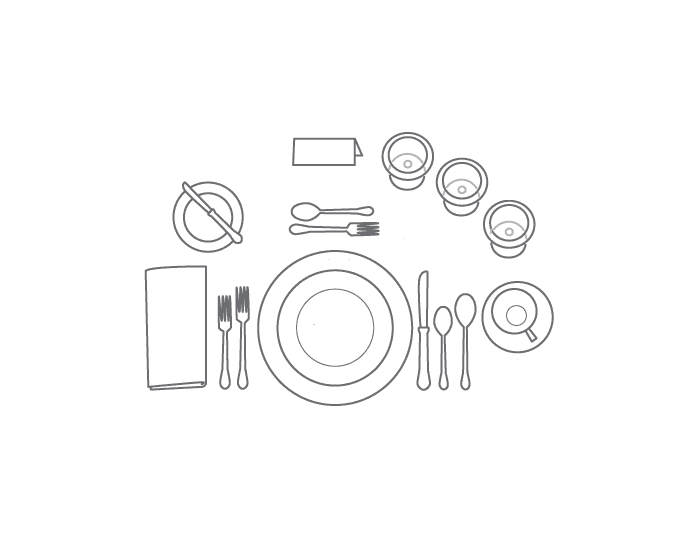 Printable Formal Table Setting Placement