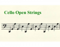Cello Open String Notes