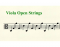 Viola Open String Notes