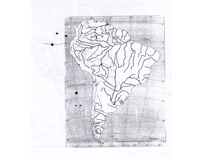 Geografia mapa Ameryka Południowa Quiz