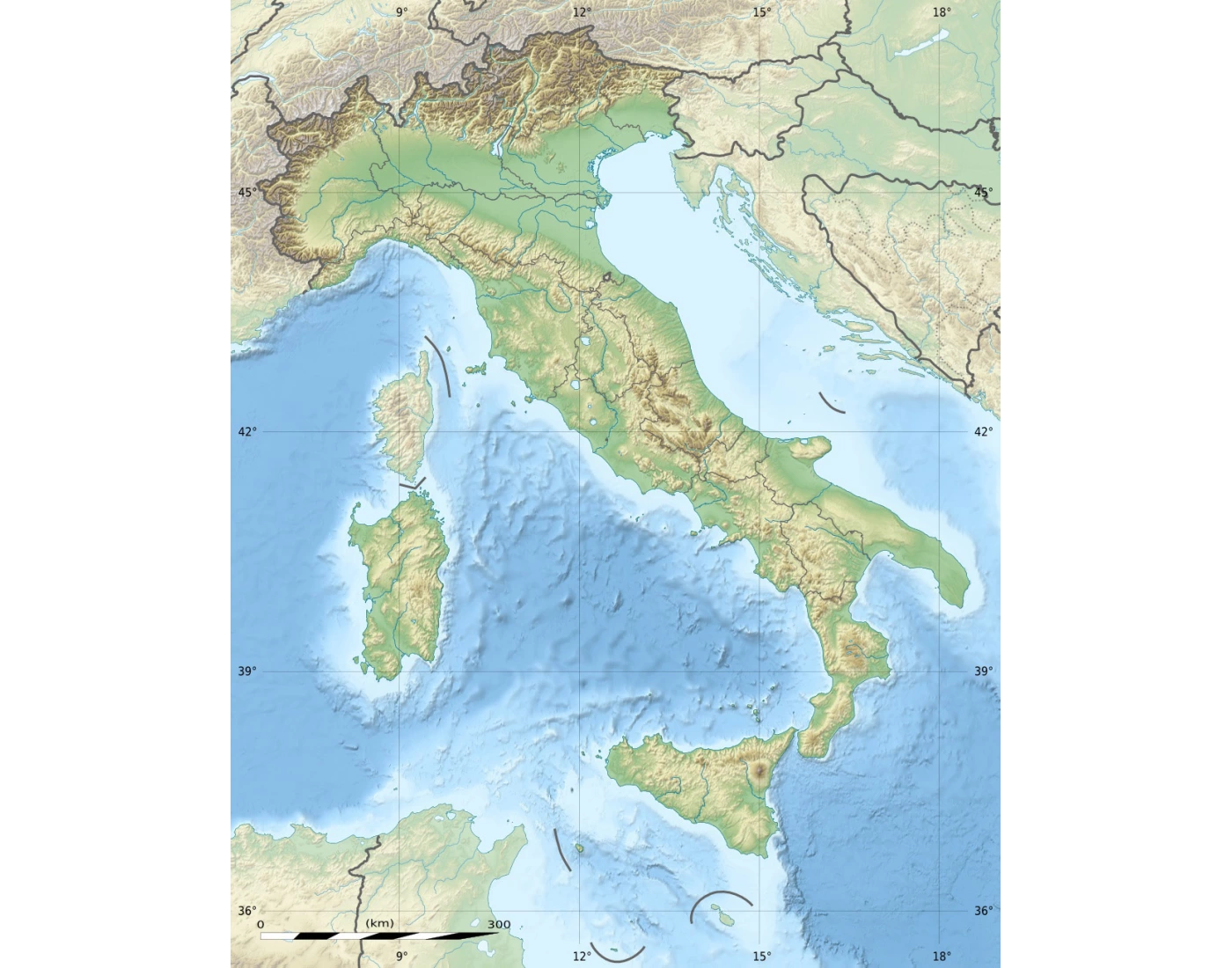 Italia - Rauri, orase, unitati de relief Quiz