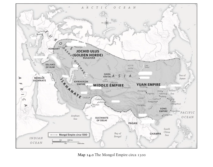 Mongol Empire 1300 map Quiz