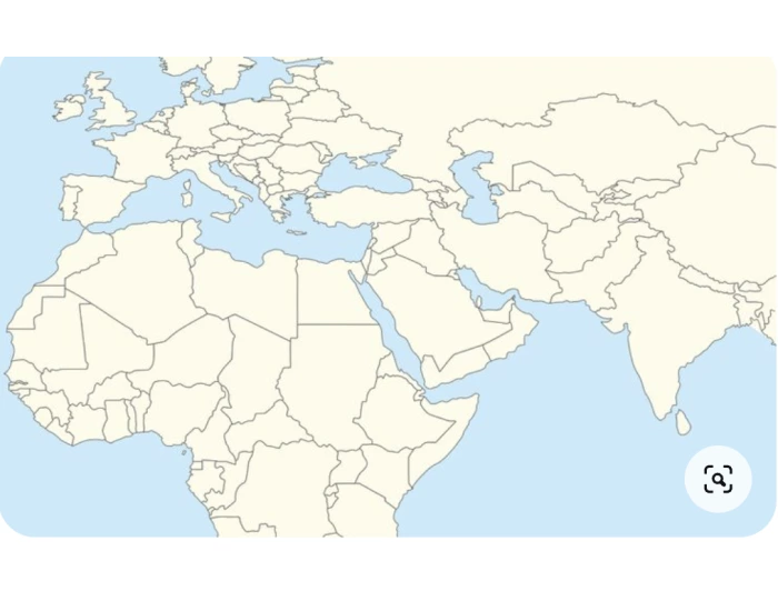 Middle East and North Africa map klein Quiz
