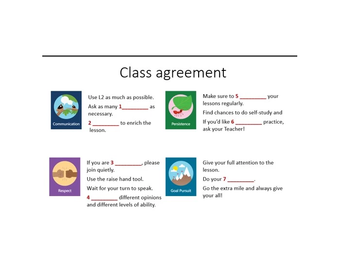 Class agreement Quiz