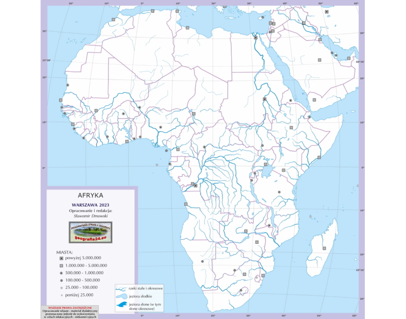 Sprawdzian Z Geografii Z Działu Afryka Klasa 8 Afryka - najważniejsze państwa — Printable Worksheet