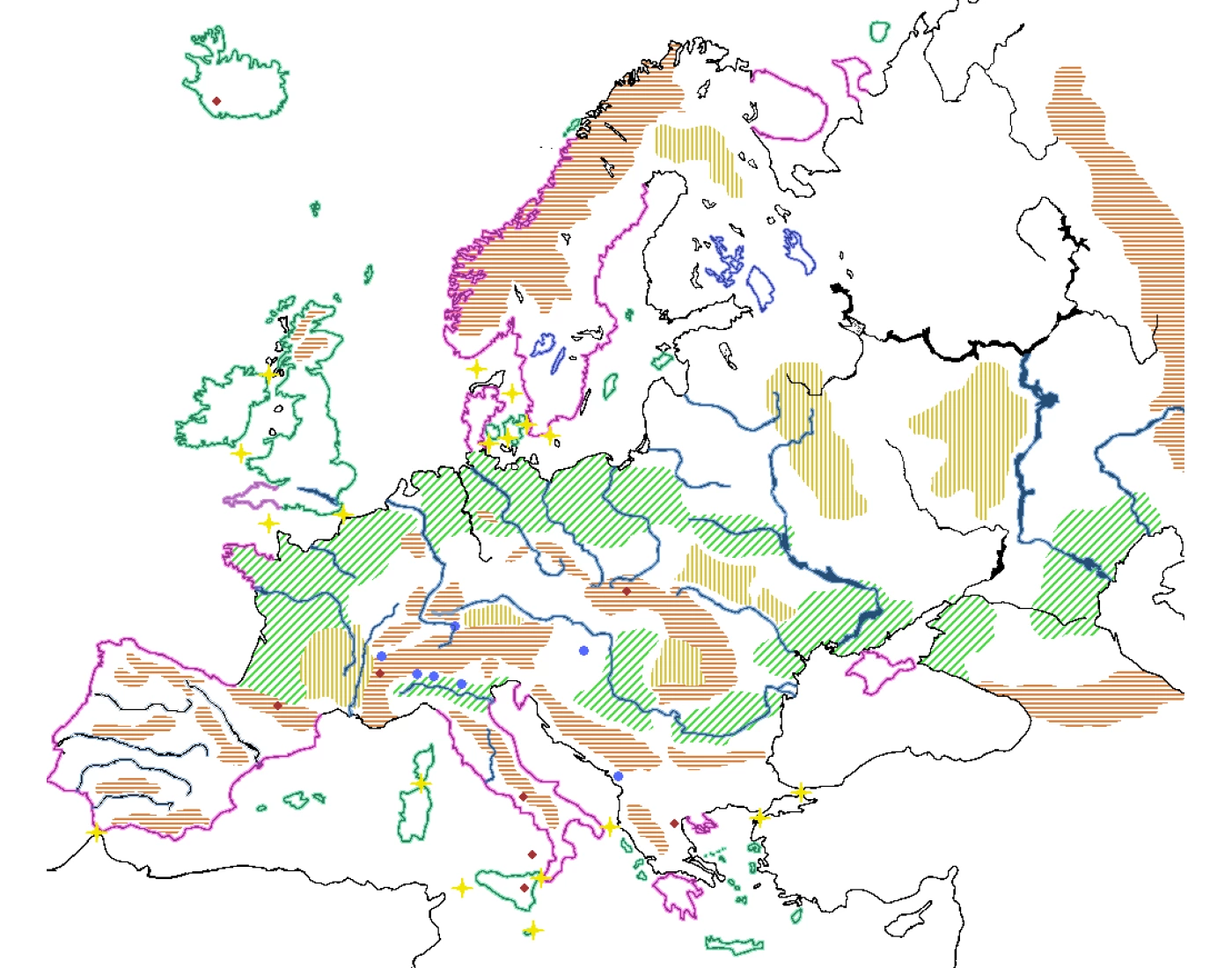 Mapa Europy - Ukształtowanie terenu 2 Quiz