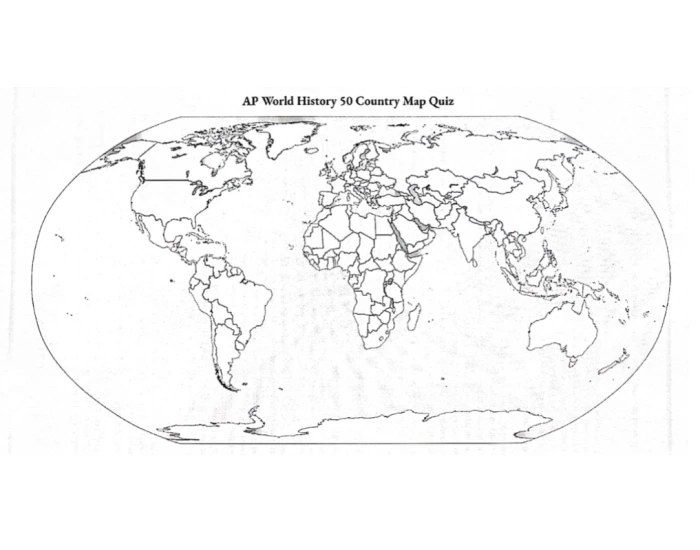 AP WORLD 50 Countries Map Quiz