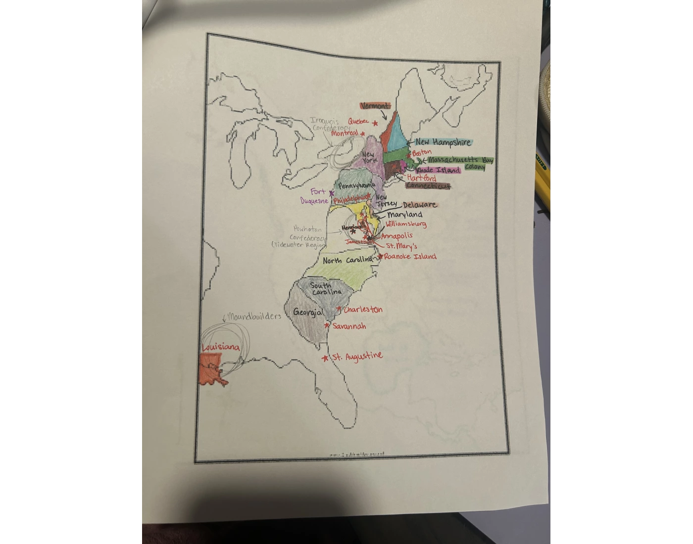 Apush Unit One Map Map Quiz APUSH