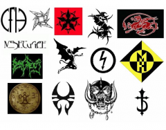 Metal band logos