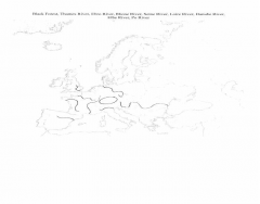 Europe Physical Geo - Rivers + Region