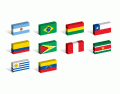 Zástavy štátov Južnej Ameriky