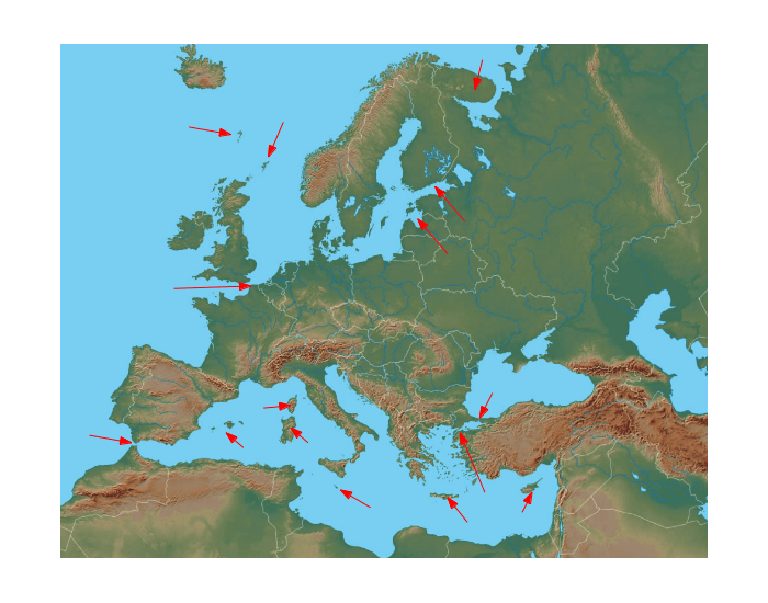 Mapa Europa activity