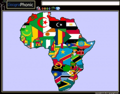 Africa :Map of Flags