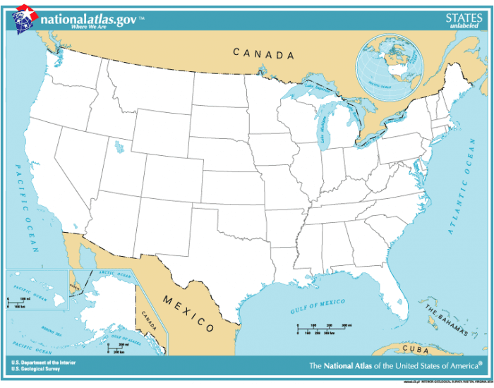 State Map Answers 50 States Quiz — Printable Worksheet