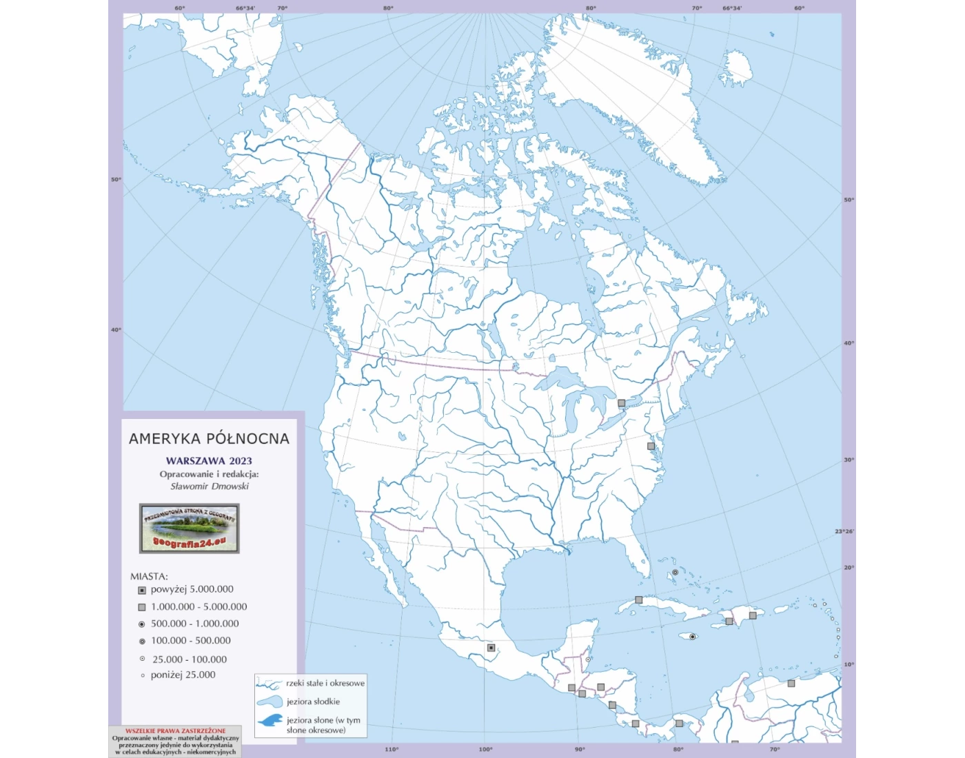 Mapa Ameryki Pólnocnej Sprawdzian Gimnazjum