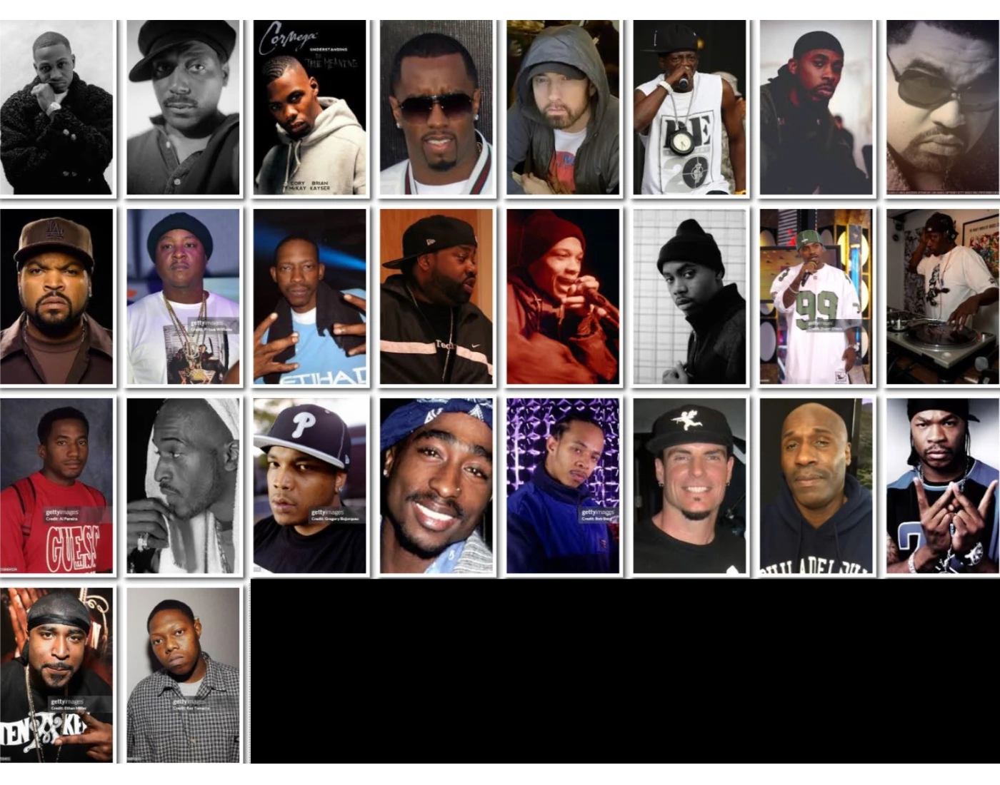 Rappers A to Z — Printable Worksheet