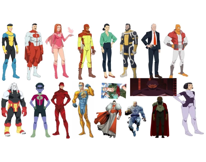 Invincible characters — Printable Worksheet