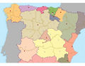9 provinces of Castilla and León (shapes)