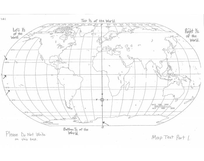 World Map Test 1 - Practice Game