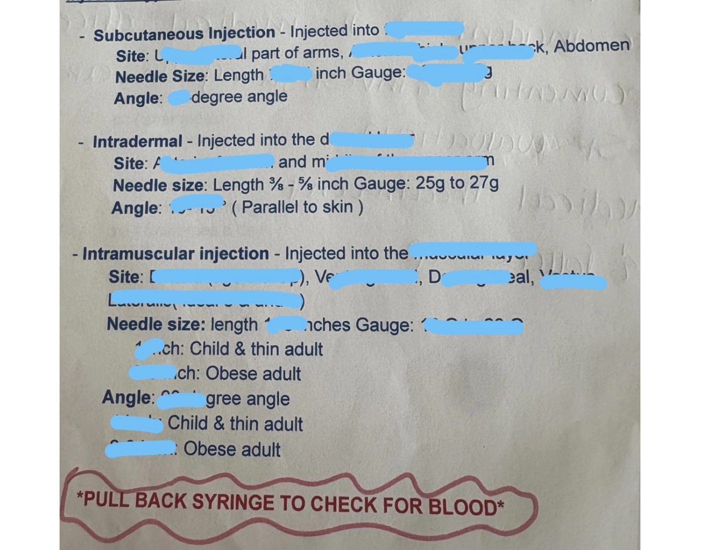 injections Quiz