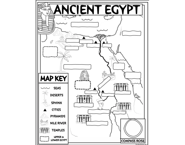 Ancient Egypt Map Labeling — Printable Worksheet