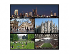 Landmarks of Milan, Italy
