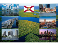 6 cities of Florida, USA