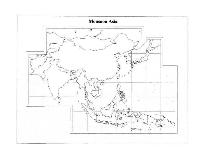 Asia map quiz — Printable Worksheet