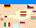 Which countries border Austria?