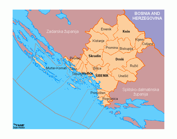 Gradovi i općine Šibensko-kninske županije Quiz