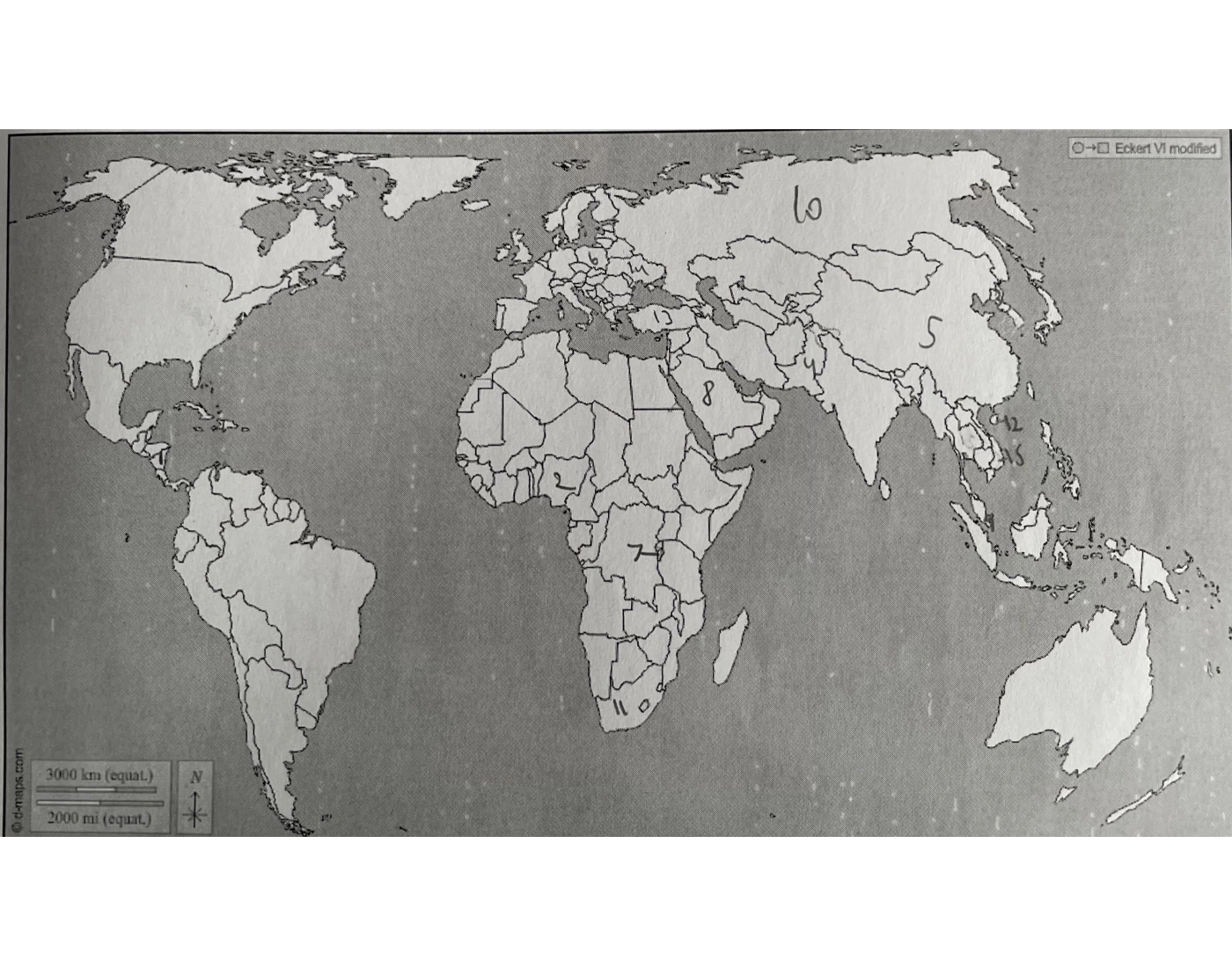 AP World Map Quiz Unit 4 - Nation States