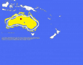 Physical map of australia/ oceania
