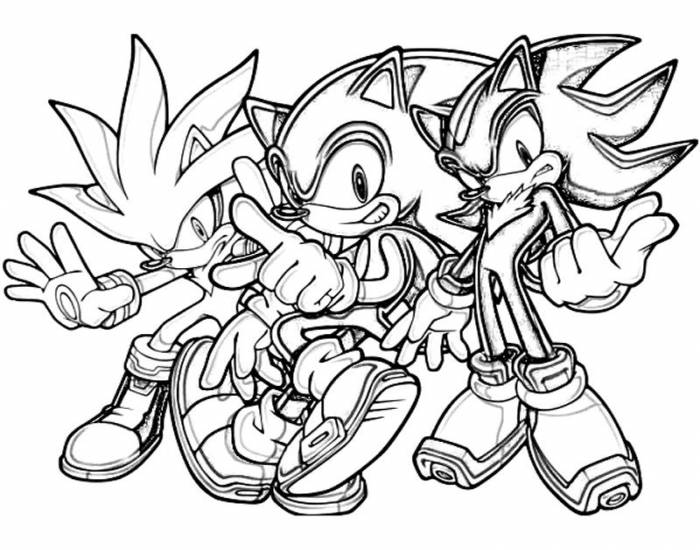 sonic silver y shadow para colorear - Clip Art Library