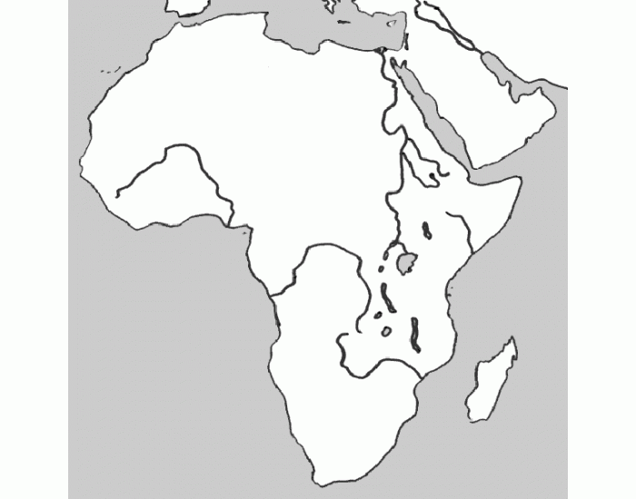 physical map of africa with capitals