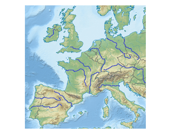 map of europe rivers