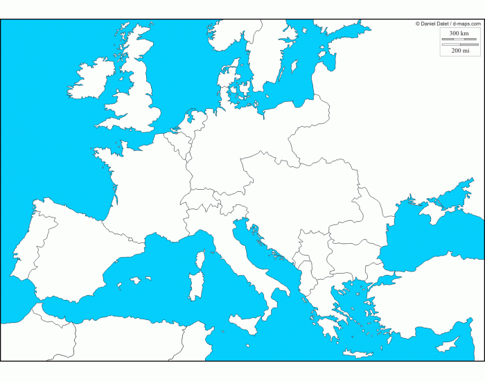 map of europe blank 1914