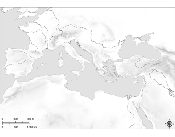 Topiography Roman Empire Topography - Mountains — Printable Worksheet