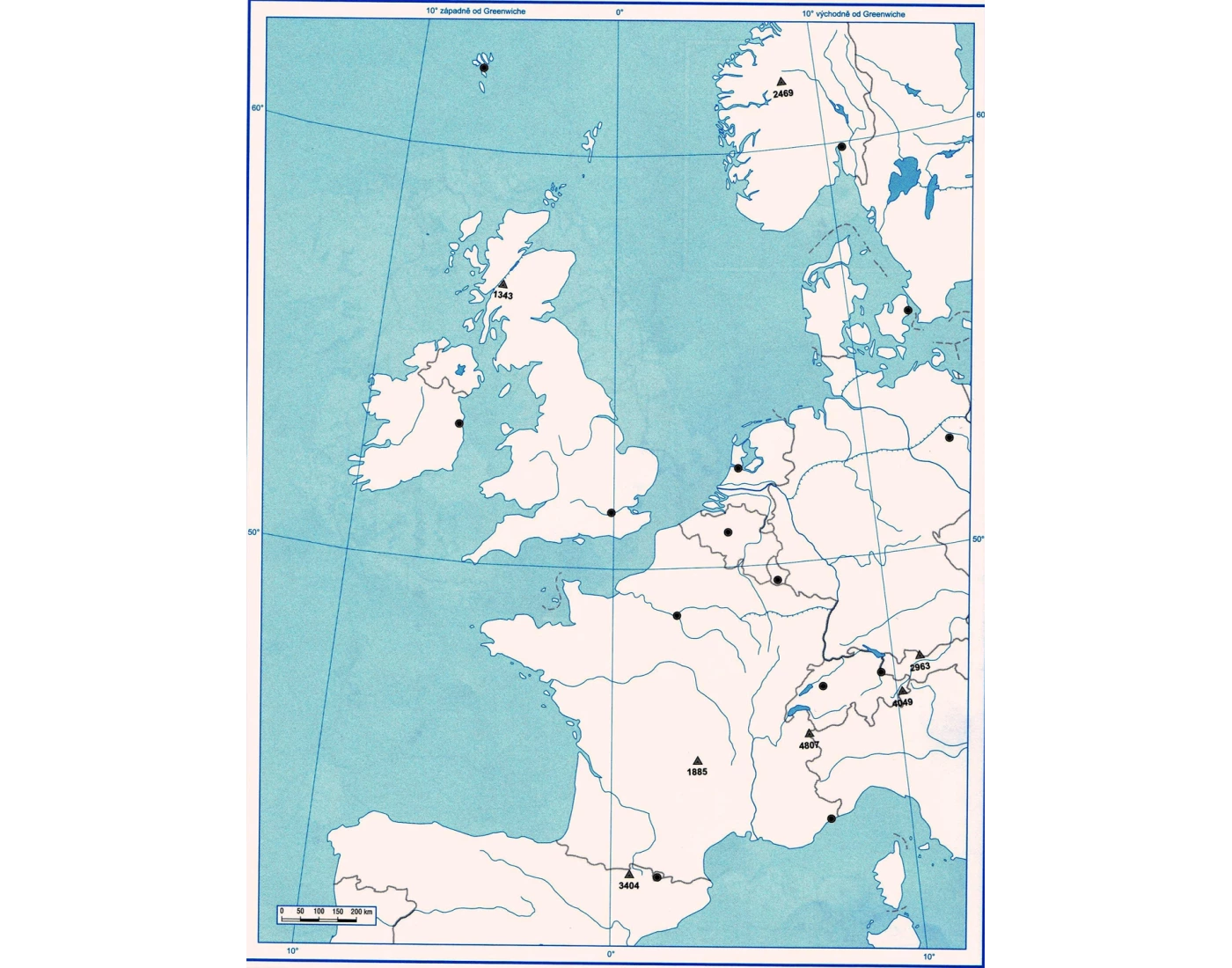 Free Printable Verse Map.pdf Slepa mapa Z.E. města — Printable Worksheet