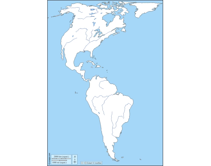 Free Printable Verse Map.pdf Vodstvo Ameriky — Printable Worksheet