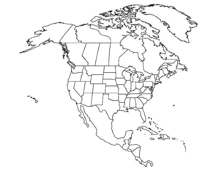 Free Printable Verse Map.pdf North American Major Cities — Printable Worksheet