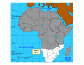 Map of South Africa Region and Islands of Africa