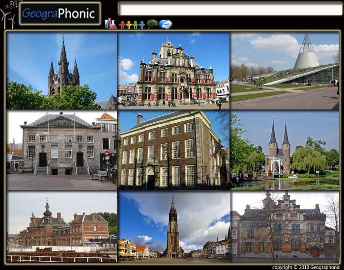 Bekende gebouwen in Delft — Printable Worksheet