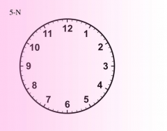 Subtraction Clock (5-N)