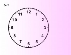 Subtraction clock (N-7)