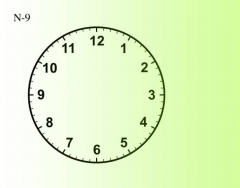 Subtraction Clock (N-9)