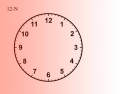 Subtraction Clock (12-N)